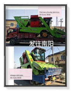 南陽客戶訂購的穗莖兼收玉米收穫機髮(fa)貨中(zhong)